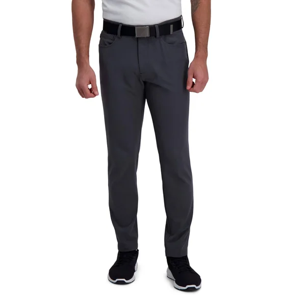Haggar Dark Gray The Active Series Slim Fit Flat Front 5-Pocket Tech Pants
