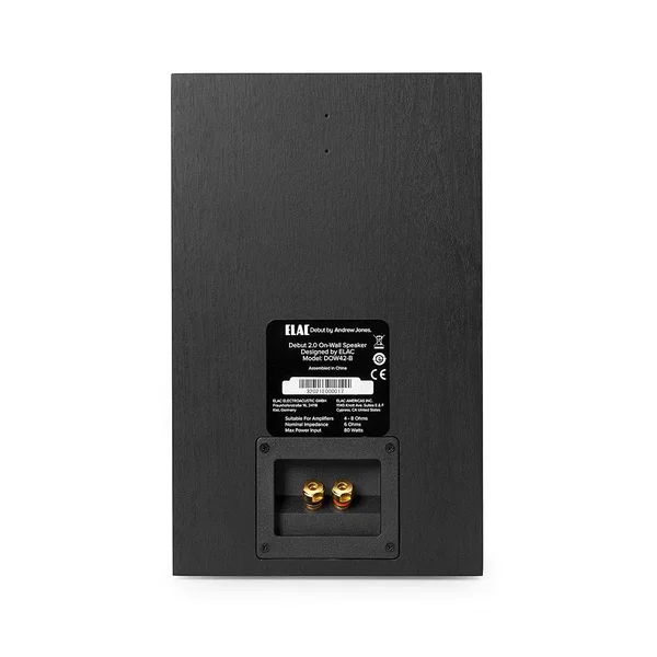 Elac Debut 2.0 OW4.2 On-Wall Speakers, Black (Pair), 4 x 7.9 x 12.8
