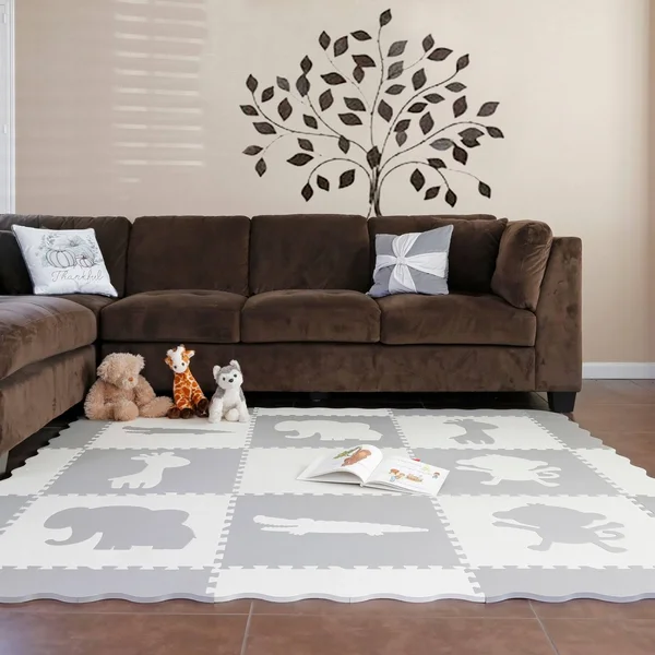 Clevr Xlarge Safari Animal Interlocking Eva Foam Kids Baby Play Floor