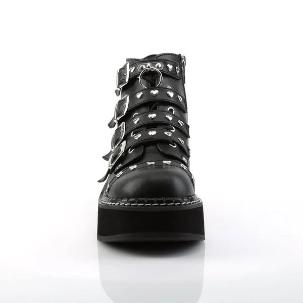 Demonia Women's Emily 315 Ankle Boot - Size: 11, Black Hologram Vegan Leather