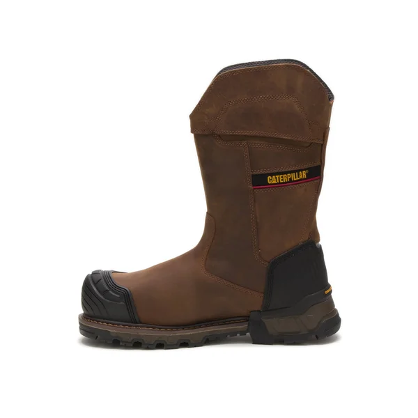 Caterpillar Men's Excavator XL Composite Toe Pull on Work Boots - Brown 10