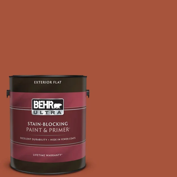 BEHR Ultra 1 gal. #S-H-210 New Penny Flat Exterior Paint & Primer