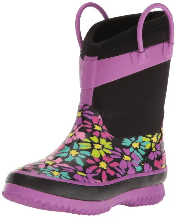 Girls Western Chief Daisy Shower Rain Boots Black