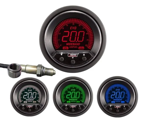1997 F-150 Prosport 52mm Premium Evo Series Evo Digital Wideband Air/Fuel Ratio Gauge; Blue/Red/Green/White Ford