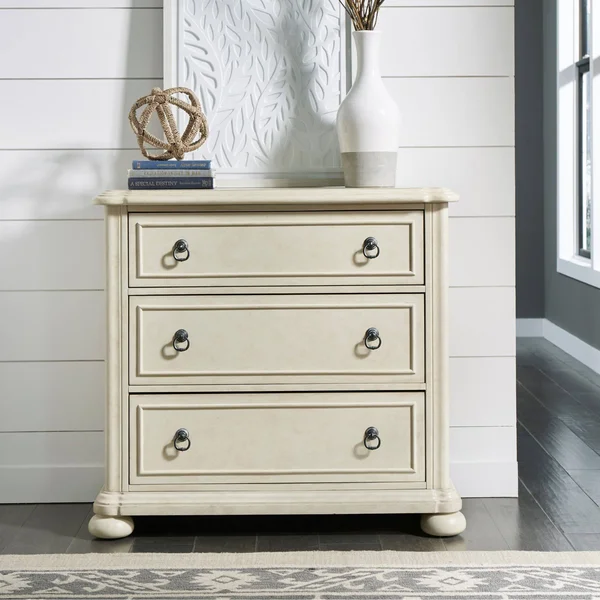 Homestyles Provence Antiqued White 3 Drawer Chest - 5502-41