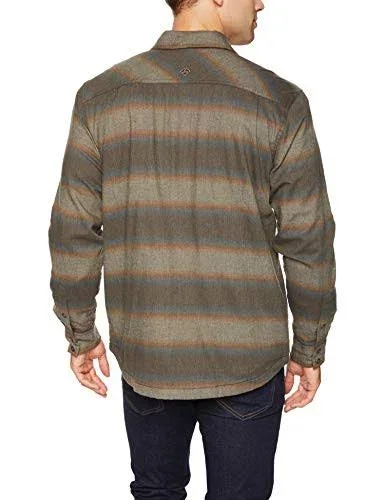 Prana Asylum Flannel Shirt - Men's Scorched Brown Heather, S