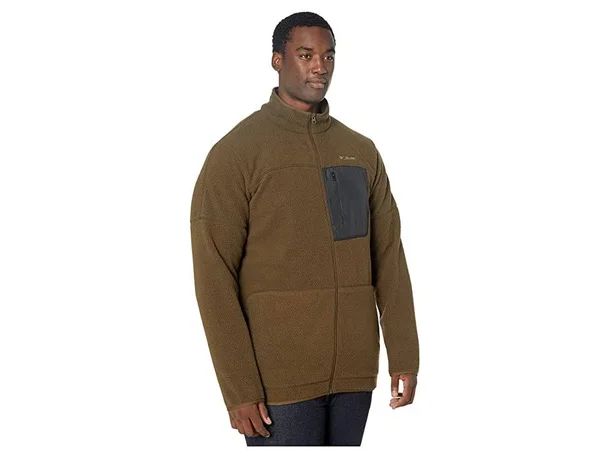 Columbia Men's Rugged Ridge Sherpa Fleece Jacket - 2x - Olive Green/Black