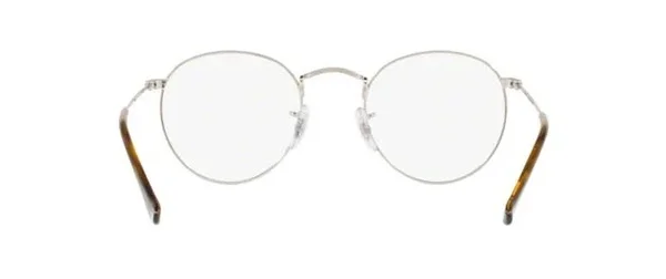 Ray Ban RX3447V Vista Round Metal, 2970 Silver On Top Blue, Size 47-21-140