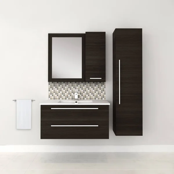Cutler Kitchen & Bath Silhouette 36 in. Wall Hung Bathroom Vanity, Dark Chocolate