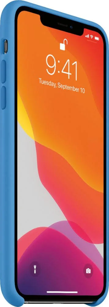 Apple - iPhone 11 Pro Max Silicone Case - Surf Blue