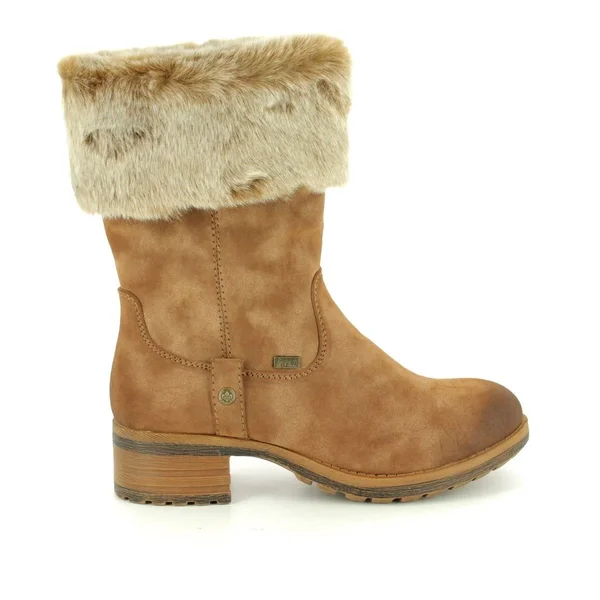 Rieker 96854-24 Womens Ankle Boots Tan 37 EU