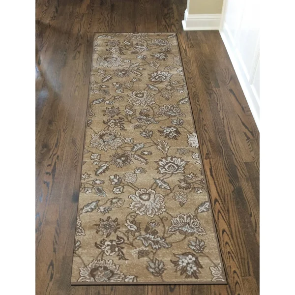 Admire Home Living Plaza Floral Area Rug - 5&3, Brown