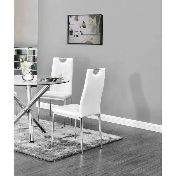 Best Master Furniture Beverly Upholstered Side Chairs, Set of 2, Black