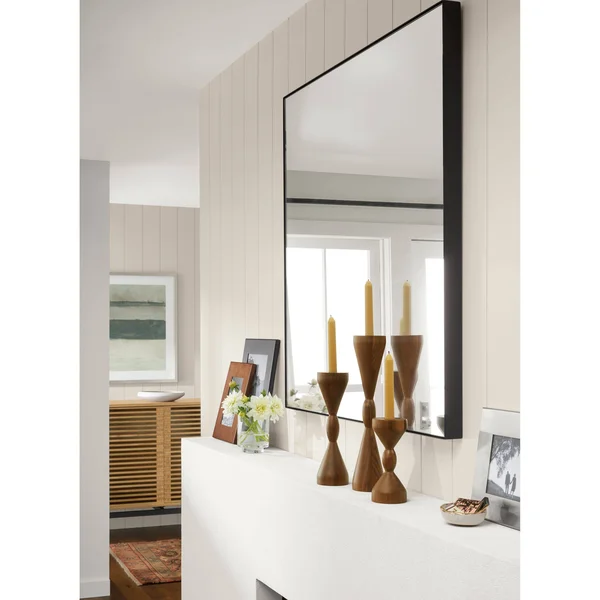 Room & Board - Modern Infinity Mirror 2D 24W 36H in Mineral Brown Brown