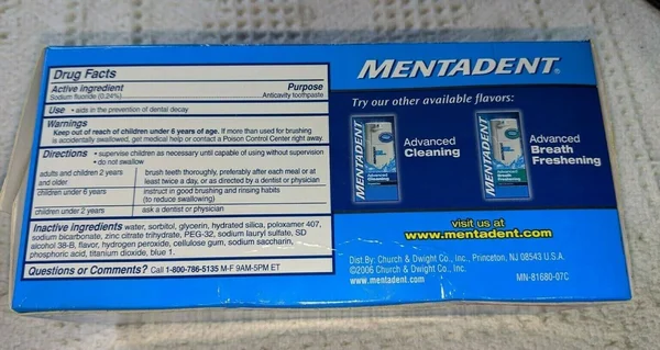 Mentadent Anticavity Fluoride Toothpaste, Advanced Whitening, Refreshing Mint - 3.5 oz