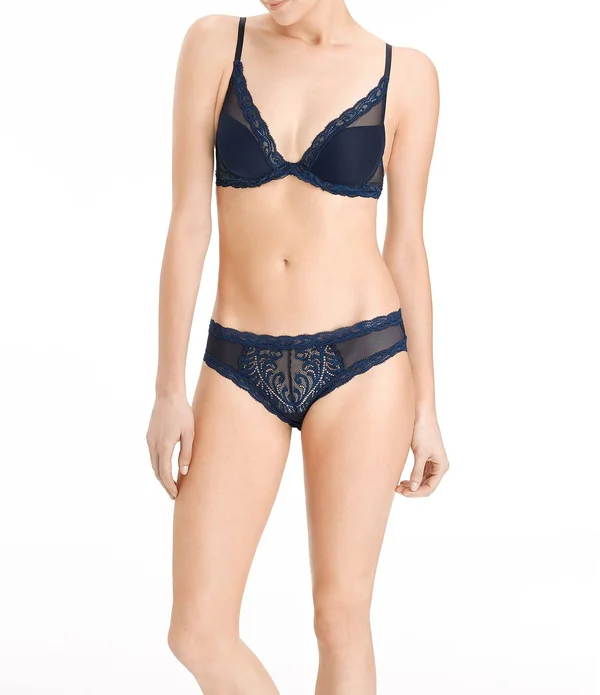 Natori Feathers Contour Plunge Bra, Size 36DDD - Cameo Rose