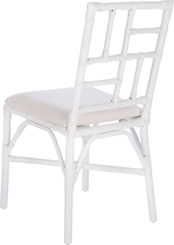 Safavieh Christine Glam Accent Chair w/Cushion - White, Set of 2