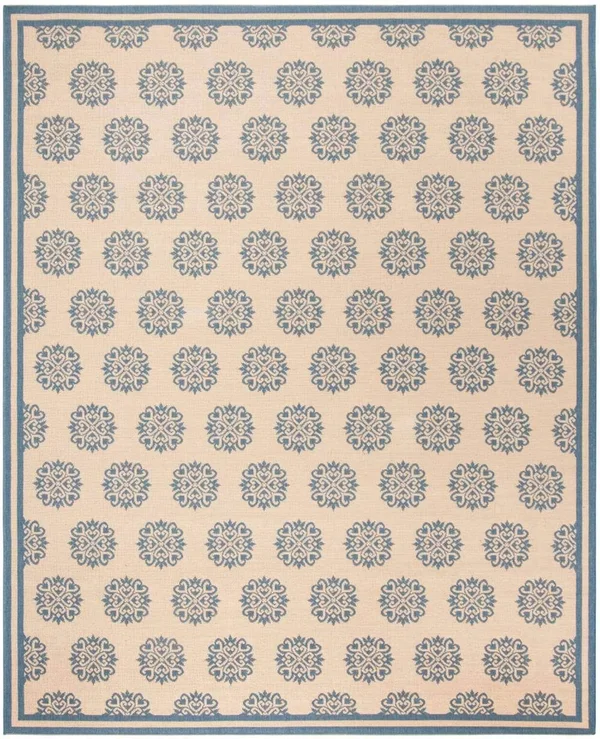 Safavieh 6&-7x22 x 6&-7x22 Square Beach House BHS181M Blue Creme Rug