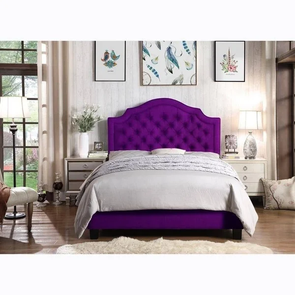 Rosevera Angelo Upholstered Platform Bed - Full Size in Gray