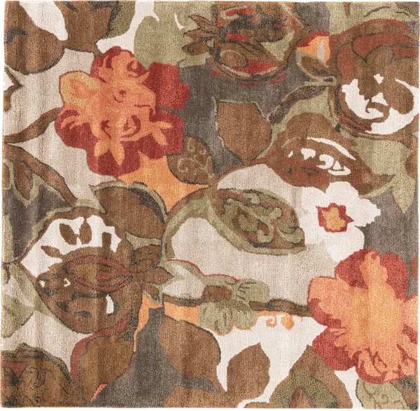 Jaipur Blue Petal Pusher BL12 Mahogany Area Rug - 5&x8&