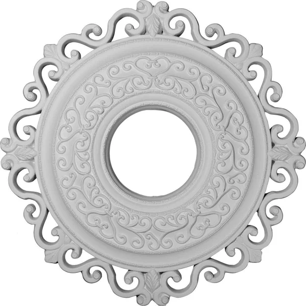 22x22OD x 6 1/4x22ID x 1 3/4x22P Orrington Ceiling Medallion (Fits Canopies Up to 6 1/4x22) - Hand-Painted Pale Gold