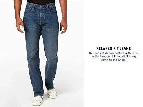 Tommy Hilfiger Men's Thd Relaxed Fit Jeans, Rinse, 30Wx32L