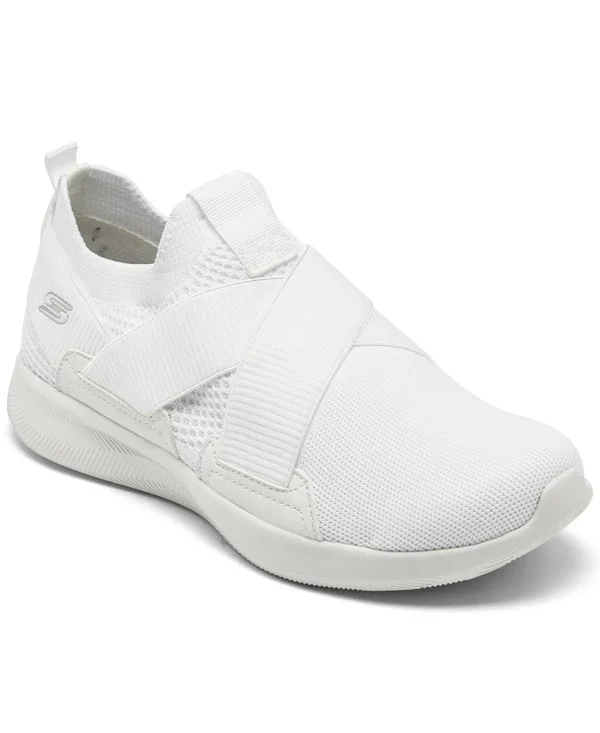 Skechers Women's Bobs Sport Squad 2 Kid Cool Slip-On Sneaker, White