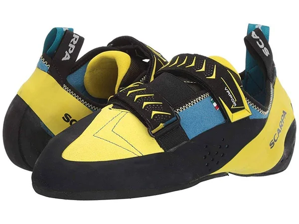 Scarpa Men's Vapor V Climbing Shoe - 45 - Ocean/Yellow
