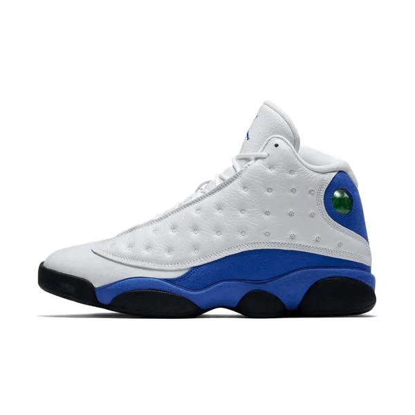 Air Jordan 13 Retro x22Hyper Royalx22 Men's Shoe - White/Hyper Royal/Black - 15