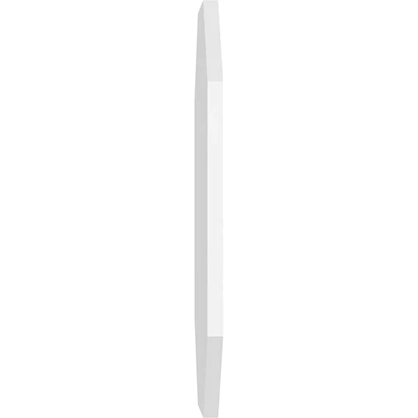 Ekena Millwork GVPOV14X3801SN 14x22W x 38x22H Vertical Elongated Octagon Surface Mount PVC Gable Vent: Non-Functional, w/ 3-1/2x