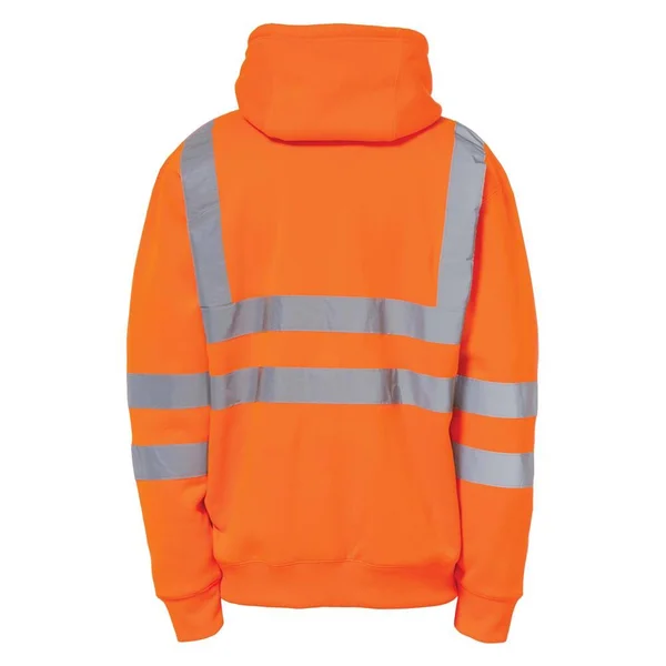 Cat Hi-Vis Full Zip Lined Sweatshirt - Men's Hi-Vis Orange