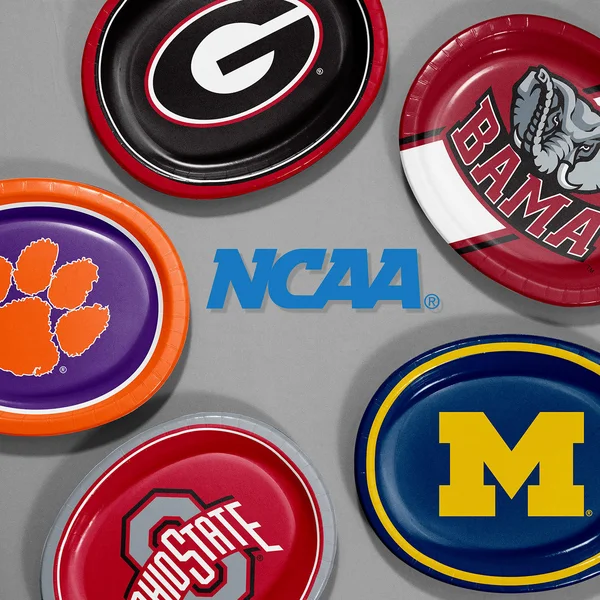 Artstyle NCAA University of Alabama Crimson Tide Paper Platters (10& x 12& - 55 ct.)