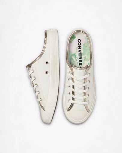 Converse Chuck Taylor All Star Dainty Sneaker Mule - Size 9.5 in Egret/Light Gold at Nordstrom