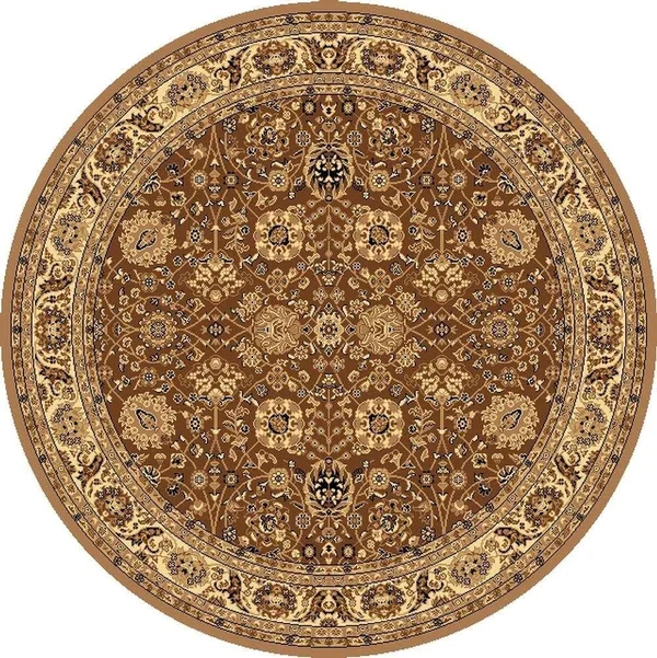 Rugs America New Vision 1332 5&3x22 Round Brown Rug