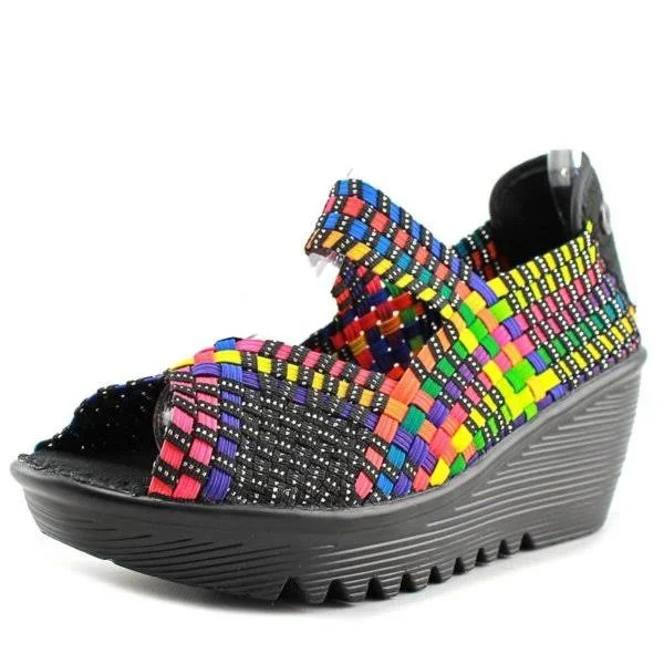 Bernie Mev Women's Halle Wedge Pump - Black, 38 EU/7.5-8 M US