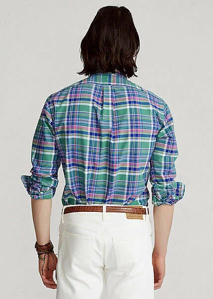 Polo Ralph Lauren Men's Classic Fit Tattersall Oxford Shirt - Multi - M