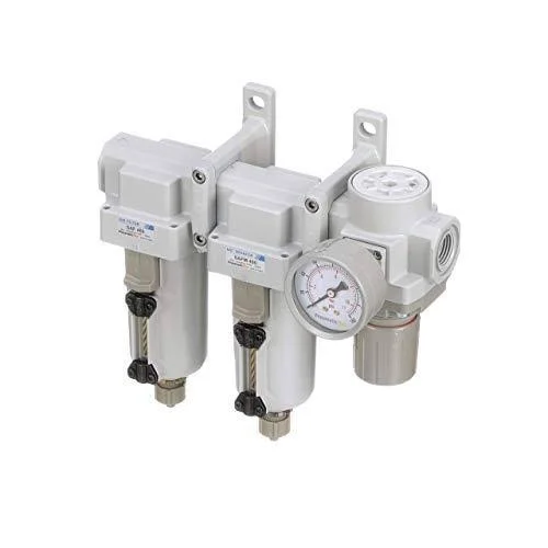 PneumaticPlus SAU430-N04G-MEP Three Stage Air Drying System Particulate Air Filter, Coalescing Filter, Air Pressure Regulator Co