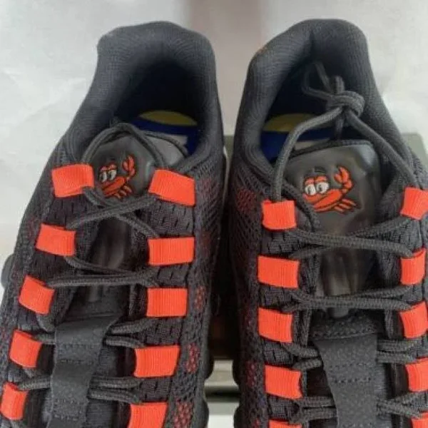 Nike Air Max 95 Shoes Black/Vast Grey/Team Orange Size 12