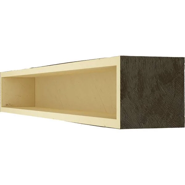Ekena Millwork MANUSD08X10X60NS 8x22H x 10x22D x 60x22W Sandblasted Faux Wood Fireplace Mantel - Natural Ash
