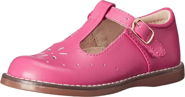 Footmates Girl's Sherry T-Strap Fuchsia - 2528/10 Toddler M/W