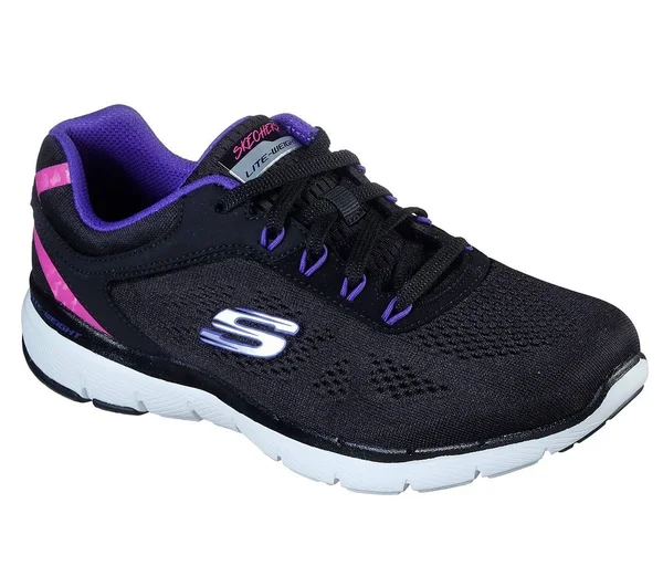 Skechers Women's Flex Appeal 3.0 Steady Sneaker - Black/Purple