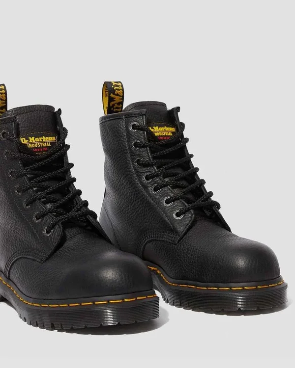 Dr. Martens Men's Steel Toe Boots - Black, Size 6