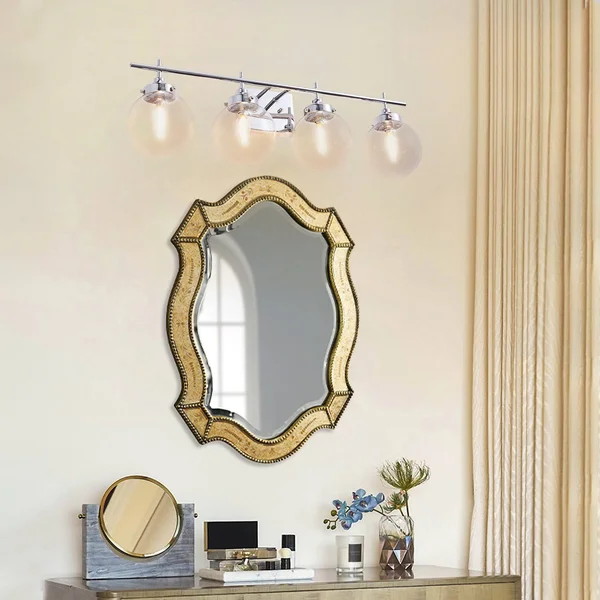 Vanity Art 10104CH Modern Globe 4 Light Vanity Light - Chrome