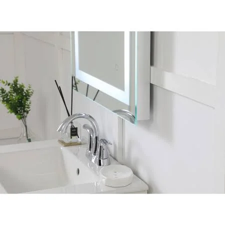 Elegant Decor Helios 24in x 36in Hardwired LED Mirror with Touch Sensor and Color Changing MRE12436