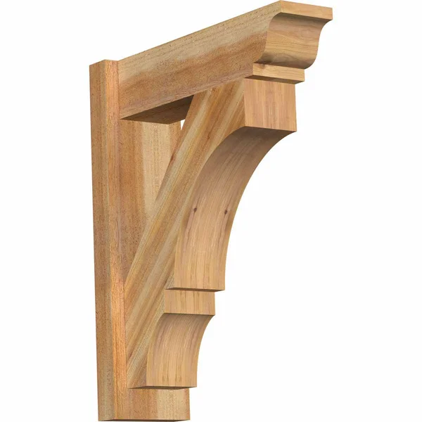 Ekena Millwork 6 in. x 24 in. x 20 in. Western Red Cedar Balboa Traditional Rough Sawn Outlooker