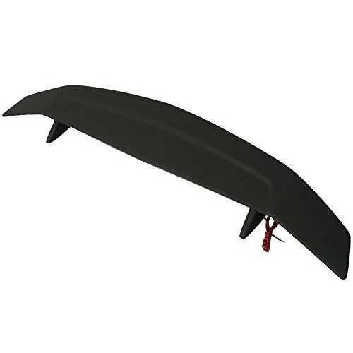 Trunk Spoiler Wing with 3rd Brake LED Light Compatible with Universal Car, Ikon Style Matte Black ABS Car Exterior Trunk Rear Wi