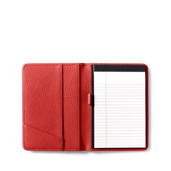 Junior Leather Padfolio - Small Portfolio - with 5x22x 8x22 Letter Pad - Red - Personalized Gifts, Leatherology