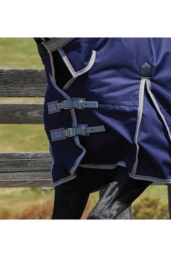Weatherbeeta ComFiTec Essential Combo Neck Lite Navy - Silver, Red
