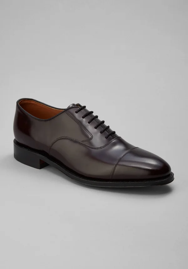 Johnston & Murphy Men's Melton Cap Toe Oxfords - Burgundy, 9.5 Eee Width
