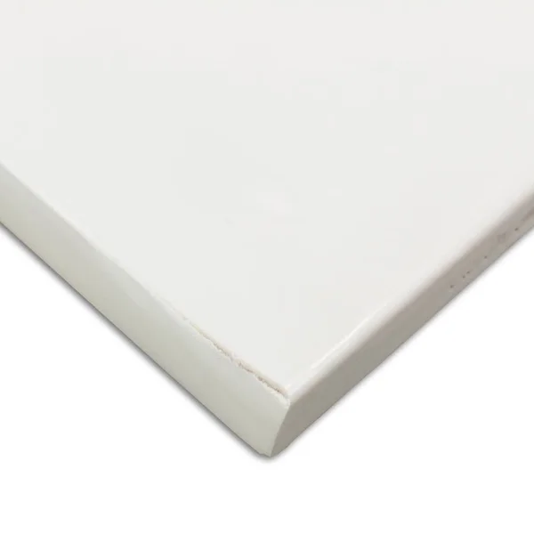 Tilebar Santa Monica White 4x12 Bullnose